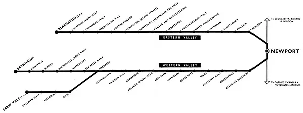 Eastern and Western Valleys route map