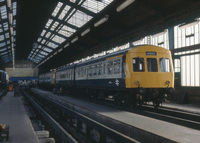 Class 101 DMU at Cambridge depot
