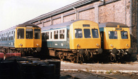 Class 104 DMU at Chester depot