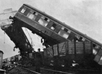 Damaged trains at Singleton Bank