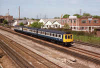 Class 117 DMU at Langley and Iver