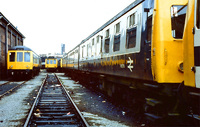 Class 120 DMU at Chester depot