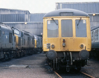Class 122 DMU at Eastfield depot