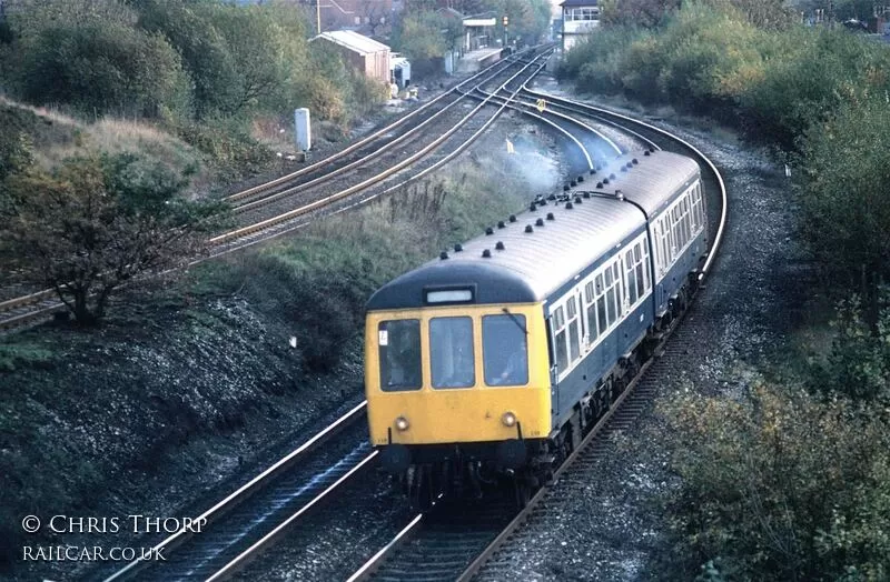 Class 108 DMU at Romiley Junction