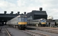 Class 117 DMU at Southall depot