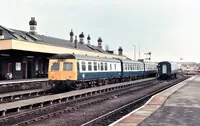 Class 120 DMU at Lincoln St Marks