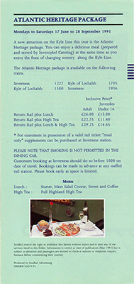 1991 season leaflet back
