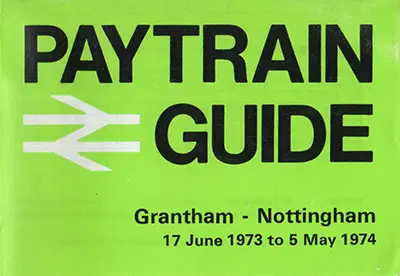 June 1973 Grantham - Nottingham timetable front