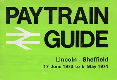 June 1973 Lincoln - Sheffield timetable front