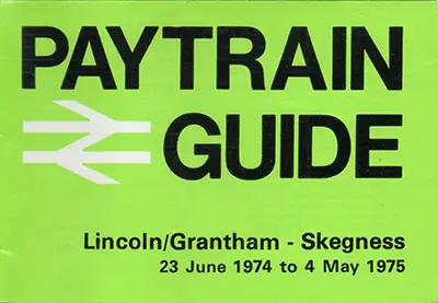 June 1974 Lincoln/Grantham - Skegness timetable front