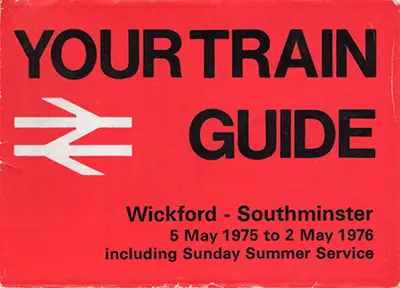 Wickford - Southminster May 1975 timetable front