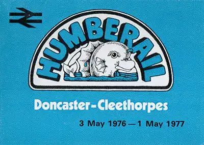 May 1976 Doncaster - Cleethorpes timetable front with Humberail branding