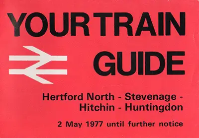 Hertford North - Huntingdon May 1977 timetable cover