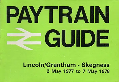 May 1977 Lincoln/Grantham - Skegness timetable front