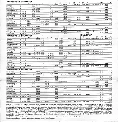 May 1977 Lincoln/Grantham - Skegness timetable inside