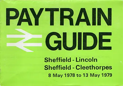 May 1978 Sheffield - Lincoln and Cleethorpes timetable front