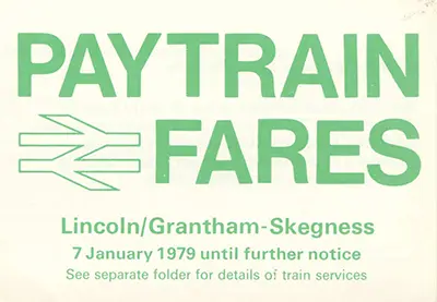 January 1979 Lincoln/Grantham - Skegness fares front