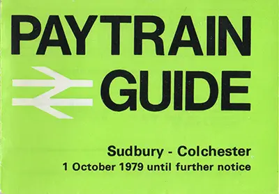 October 1979 Sudbury - Colchester timetable front