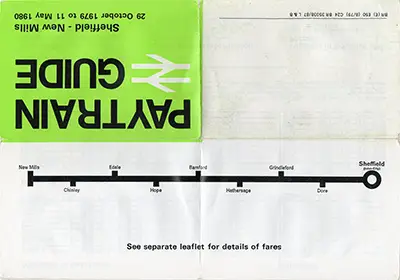 October 1979 Sheffield - New Mills timetable outside