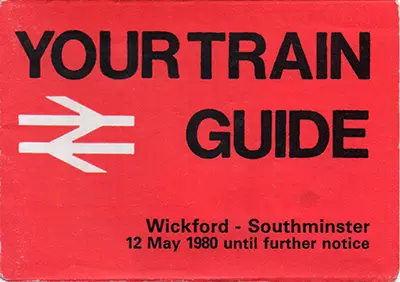 Wickford - Southminster May 1980 timetable front