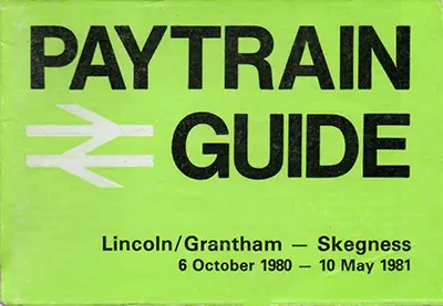 October 1980 Lincoln/Grantham - Skegness timetable front