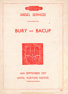 September 1957 Bury-Bacup timetable