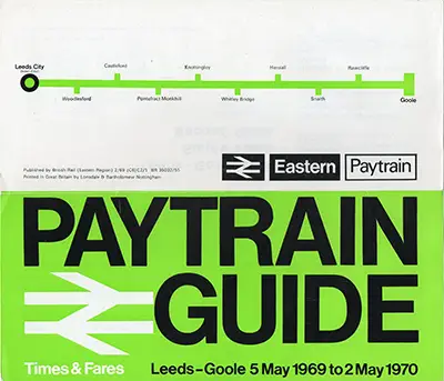 May 1969 Leeds - Goole timetable outside