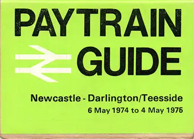 May 1974 Newcastle - Teesside timetable cover