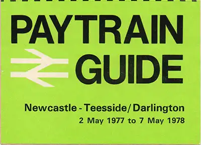 May 1977 Newcastle - Teesside timetable cover