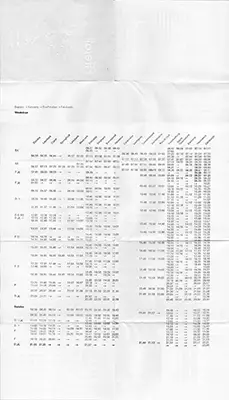 May 1974 Fiferail timetable inside
