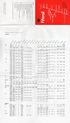 May 1974 Fiferail timetable outside