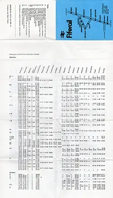January 1971 Fiferail timetable outside