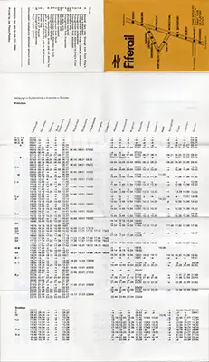 May 1977 Fiferail timetable outside