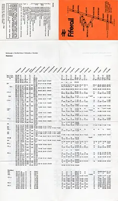 October 1977 Fiferail timetable outside