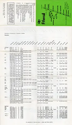 May 1978 Fiferail timetable outside