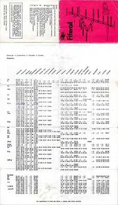 October 1978 Fiferail timetable outside
