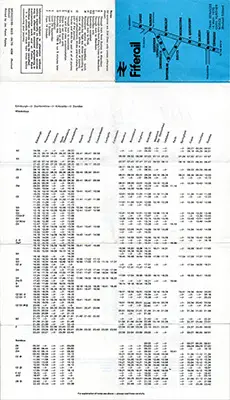 Revised May 1979 Fiferail timetable outside