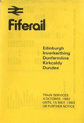 October 1982 Fiferail timetable cover