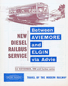 November 1958 Aviemore-Elgin timetable front