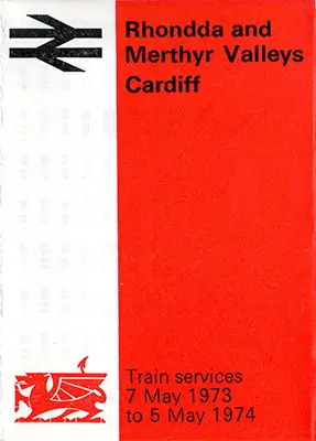 Rhondda and Merthyr Valleys to Cardiff May 1968 timetable front
