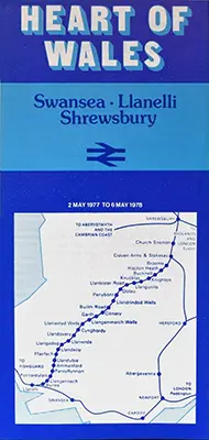 front of May 1977 Heart of Wales Line timetable