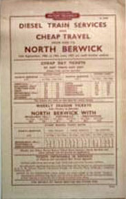 Edinburgh - North Berwick handbill with times and fares