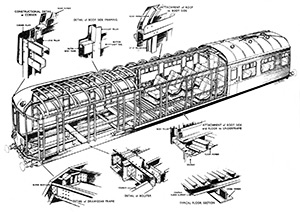 Cut-away drawing of Derby Lightweight construction