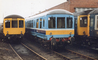 Class 100 DMU at Neville Hill depot