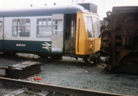 Class 107 DMU at Ayr depot