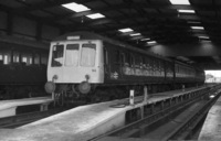 Class 116 DMU at Corkerhill depot