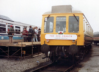 Class 117 DMU at Landore depot