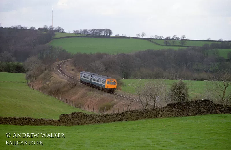 Class 101 DMU at Emley Moor