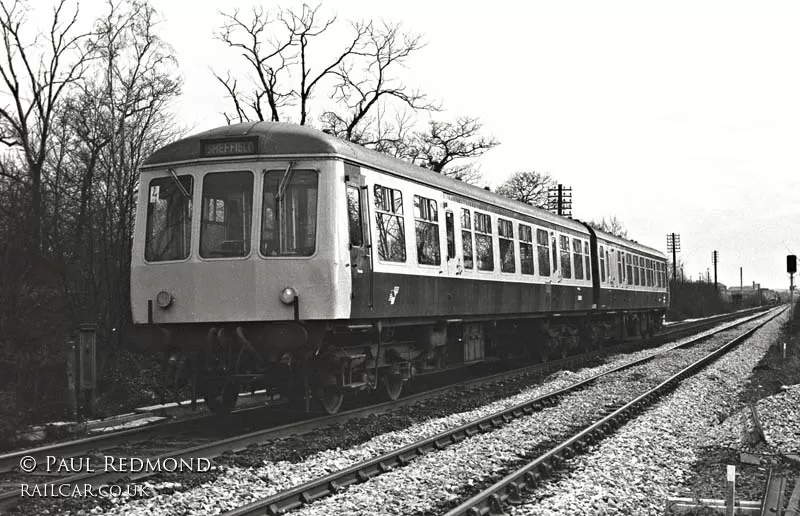 Class 114 DMU at Shireoaks East Junction