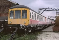 Class 100 DMU at Guide Bridge depot